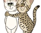 愛猫ちゃんの似顔絵描きます 飼っている猫ちゃんをポップに仕上げます！ イメージ1