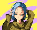 クールなイラスト制作します 【単色背景・色彩強め・クールなオリジナルキャラ】 イメージ6