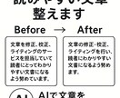 文章の添削・読みやすい文章に整えます 面談なしで文章を読みやすく仕上げます イメージ1