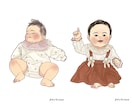 赤ちゃんの似顔絵イラストを描きます リアルすぎず・デフォルメしすぎない優しいタッチの似顔絵です。 イメージ4
