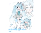 立ち絵 ＋ 簡易ミニキャラ(SD)描きます 普段使いやTRPG等の利用に♪ イメージ1