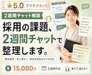 採用の課題、2週間チャットで一緒に整理します 媒体運用〜求人票まで、現役採用担当が伴走相談 イメージ1