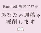 Kindle出版のプロがあなたの原稿を添削します あなたの大切な原稿を、もっと読みやすく、伝わる形に！ イメージ1