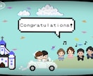 ゲーム風結婚式エンドロールムービー作ります ISUM申請も◎✜お二人の可愛いオーダーメイドット絵で演出✜ イメージ3