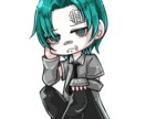 可愛いディフォルメイラスト描きます 髪がつやつやのデフォルメ（全身）イラストを描きます イメージ10