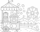 オリジナル塗り絵をオーダーメイドで制作します お子様の知育やプレゼントに！世界に一つの線画イラスト イメージ9