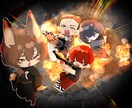 割引】 ミニキャラ集合イラストになります 躍動感あるミニキャラを描きます イメージ1
