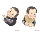 赤ちゃんの似顔絵イラストを描きます リアルすぎず・デフォルメしすぎない優しいタッチの似顔絵です。 イメージ3