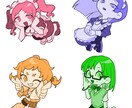 単色で目立つ！かわいいミニキャラ描きます アイコンやグッズに！イメージカラーがひと目でわかる！ イメージ5