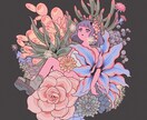 ローファイな女の子と植物のイラスト描きます 小説雑誌の扉絵経験あり。イマドキの人に響くローファイイラスト イメージ6
