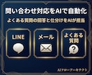 問い合わせ対応をLINE・メールでAI自動化します よくある質問の回答と仕分けをAIが担当 イメージ1
