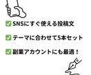 SNS投稿文を作成します.副業アカウントに!にます インスタやXにそのまま使える文章を5本セットでお届けします イメージ2