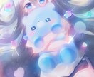 可愛い女の子のイラストを作成します ふわふわの可愛いイラストを描かせていただきます イメージ2