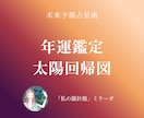 未来予測占星術：太陽回帰図で【年運】を読み解きます 年運の全体像と星からのメッセージ イメージ1