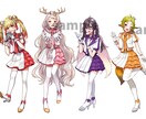 一枚絵やアイコン、立ち絵お描きします Twitter、YouTube、ツイキャス等にご利用ください イメージ5