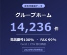 認知症グループホームのリスト提供します 電話番号100%／14,236件／2026年6月末時点 イメージ1