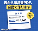 スプレッドシートから請求書PDFを自動で作ります スプレッドシート用｜明細から請求書PDFを自動作成 イメージ1