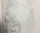キャラ、モンスター、動物、などのラフ画を提供します デフォルメからクリーチャーまでなんでも描きます イメージ3