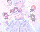 選べる塗り2種☆ゆめかわでポップなイラスト描きます 無料でゴスロリ衣装デザインできます（ご希望者のみ) イメージ6
