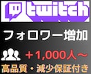 Twitchのフォロワー1,000人増加させます 【破格】減少保証あり｜Twitchのフォロワー｜最大+1万人 イメージ5