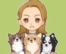 家族やペット、友人と一緒にも*似顔絵描きます 記念に一枚！ 暖かな絵柄の似顔絵 イメージ4