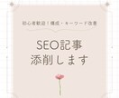 SEO記事をプロが添削します 初心者でも分かるSEO添削｜ポイントを丁寧に改善します イメージ1