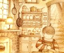クラシックな絵本風イラスト制作いたします 世界に一枚のオリジナル☆大切な場面にイラストのお花添えます♪ イメージ2