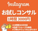 1時間インスタグラム運用のお悩み相談を承ります 迷ったらまずは相談！お試し相談でインスタがもっと楽しくなる！ イメージ1