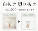 写真・商品画像の白抜き/切り取り加工します 白抜き/切り抜き/背景除去/背景透過/透過加工/背景削除 イメージ1