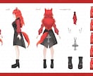 女性キャラのオリジナル立ち絵を制作いたします Live2Dパーツ分け・三面図制作も対応できます！ イメージ5