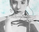 写真を元に鉛筆でリアルタッチの似顔絵をお描きします プレゼントやSNSアイコンに！原画郵送オプションあります★ イメージ3