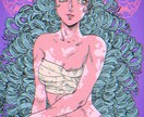 サブカル/ダーク/サイケデリックなイラスト描きます 退廃的な雰囲気をペン画風に表現します イメージ1