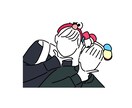 アイコン、プレゼント用のシンプルイラスト描きます 思い出の写真をイラストにして、プレゼントしてみませんか？？ イメージ3