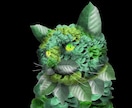 動物似顔絵を植物（花や葉っぱ）で表現します 植物写真コラージュでペットを『ナチュラルアニマル』アートに！ イメージ7