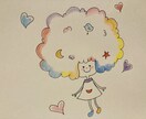 ほっこり可愛いキャラ描きます ペン&色鉛筆で丁寧に描きます。クスッと笑顔になるイラスト イメージ1