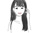 似顔絵、アイコンを描きます アニメ過ぎずリアル過ぎない線画イラスト！ イメージ2