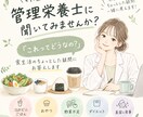 管理栄養士が食生活の、これってどうなの？に答えます 料理が苦手でも続けやすい食生活を一緒に考えます イメージ1