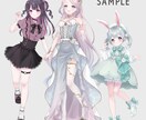 立ち絵・キービジュアルイラスト制作します かわいい女の子キャラが得意です！ イメージ3