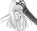 イラスト描きます 女の子の白黒イラスト描きます！ イメージ3