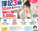 簿記3級を30日間何度でも一緒に勉強します 授業についていけない方も安心！90分授業・回数無制限 イメージ1