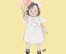 赤ちゃん子供ベビーキッズイラストにします ママ・パパ・ペットもイラストにできますよ♪ イメージ9