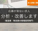 応募が来ない原因を分析し、改善提案します 製造・物流業の現場採用に特化。応募改善の事例多数！ イメージ1