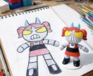 子どもの絵を立体化｜オーダーメイドフィギュア作ます 誕生日・成長記念・卒園卒業祝いに。完全手作りの一点物です イメージ7