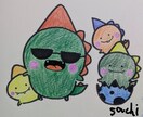 絵本のようなかわいいイラスト描きます かわいい癒し系のイラストになっております。恐竜メインです イメージ1