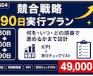 競合戦略を30・60・90日実行計画まで設計します 改善策を90日の実行計画まで設計します イメージ1