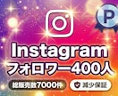 インスタのフォロワー短期間で400人増やします インスタフォロワー短期間で400人増加【速対応&速増加】 イメージ1