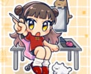 ポップなSDイラスト（ミニキャラ）制作します かわいいデフォルメです！表情差分や背景などもOK！ イメージ3