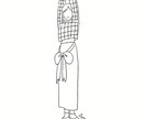 モノクロ顔なしの人物イラスト描きます ライフスタイルやファッションサイトのイラスト、プレゼントにも イメージ2