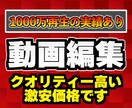 YouTubeなどの動画編集いたします 累計1000万再生の実績あり！クリオリティの高い動画を提供！ イメージ1