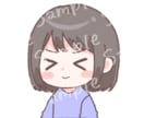 差分あり完成品アイコン向けイラスト販売します シンプルなほんわか女の子イラスト イメージ5